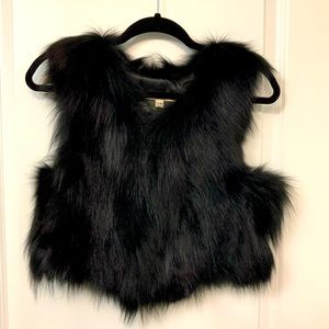 Ya Los Angeles Black Fur Vest